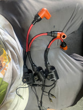 Load image into Gallery viewer, 150 -250 hp Yamaha 61A-85570-00-00 IGNITION COIL 76d OX66 f6t530 oem TESTED 8” cord with electrical bracket Two Stroke 1997-2003