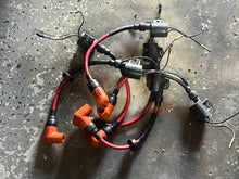 Load image into Gallery viewer, 150 -250 hp Yamaha 61A-85570-00-00 IGNITION COIL 76d OX66 f6t530 oem TESTED 8” cord with electrical bracket Two Stroke 1997-2003