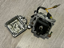 Load image into Gallery viewer, 40 30 hp Mercury CARBURETOR SET top 830276T27 middle 830276T11 bottom 830276T12 ENRICHENER 854254T four stroke 3 cylinder 40ELPT 2000 YAMAMERC Yamaha CARB 1 67C-14901-10-00 CARB 2 14902 CARB 3 14903 PRIMER STARTER 67C-14380-00-00