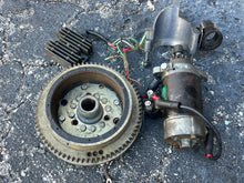 Load image into Gallery viewer, f 9.9 hp Yamaha ELECTRIC START CONVERSION PARTS bundle four stroke 6G8-85550-01-00 ROTOR flywheel, 6G8-85550-11-00, 6G8-81960-00-00 RECTIFIER & REGULATOR, 6G8-81800-11-00 STARTING MOTOR 6G8-81822-40-94 BRACKET