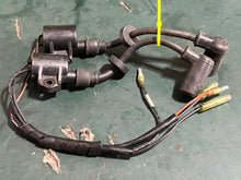 Cargar imagen en el visor de la galería, DT 150 175 200 HP Suzuki F6T530 Ignition Coils 6” cord intertwined TWO STROKE 1987-99 black boot