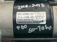 Load image into Gallery viewer, f 60 Yamaha 6CJ-81800-00-00 STARTING MOTOR ASSY 2010-2018 50-70 hp OEM four stroke