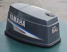 Load image into Gallery viewer, 50 hp Yamaha engine cover 62X-42610-60-4D top cowling, blue stripe Two Stroke