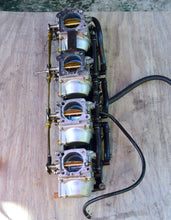 Cargar imagen en el visor de la galería, 115 hp Tohatsu Nissan 3E0032001 CARBURETOR UPPER, 4 carb set, ROD CHOKE VALVE, THROTTLE ROD, AIR SILENCER, COVER Two Stroke outboard motors