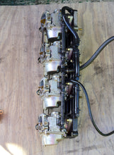 Cargar imagen en el visor de la galería, 115 hp Tohatsu Nissan 3E0032001 CARBURETOR UPPER, 4 carb set, ROD CHOKE VALVE, THROTTLE ROD, AIR SILENCER, COVER Two Stroke outboard motors