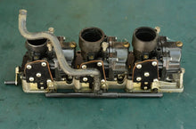 Cargar imagen en el visor de la galería, 150 175 hp OMC Johnson Evinrude V6 CARBURETOR SET 0439211 5002130 Port & Starboard 0439212 5002131 with FUEL MANIFOLD TUBES two stroke PX CX