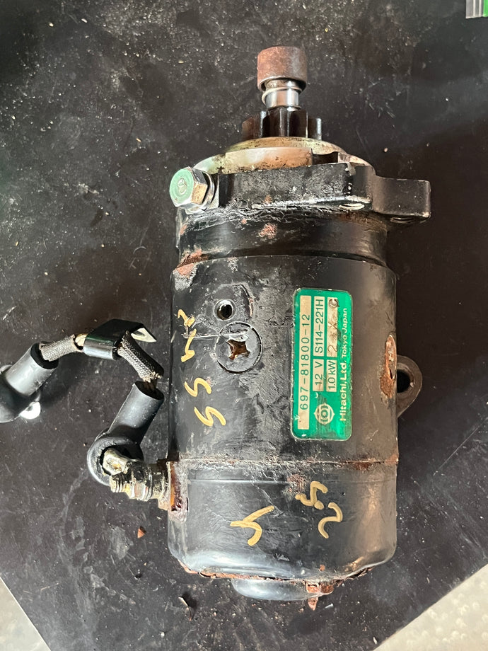 55 hp Yamaha Mariner 697-81800-12-00 OEM  9-tooth o/b Starting Motor TWO STROKE 1989-1995 Two cylinder