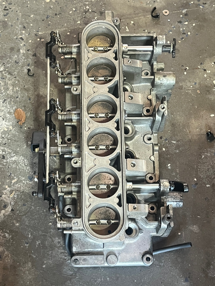 150 200 225 250 hp Yamaha THROTTLE BODY  67H-13751-00-00 with ACCELERATOR LEVER ROD 65L-41217-00-00 two stroke 2001-2004
