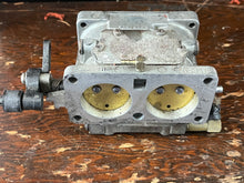 Cargar imagen en el visor de la galería, 150 hp Mercury 1374-5427-C Carburetor Set .096 jets with linkage piece v6 two stroke
