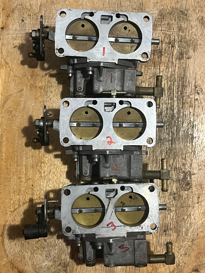 150 135 hp Mercury CARBURETOR SET WMH 31-1 31-2 31-3 3311-818650A31 818650A32 818650A56 two stroke v6