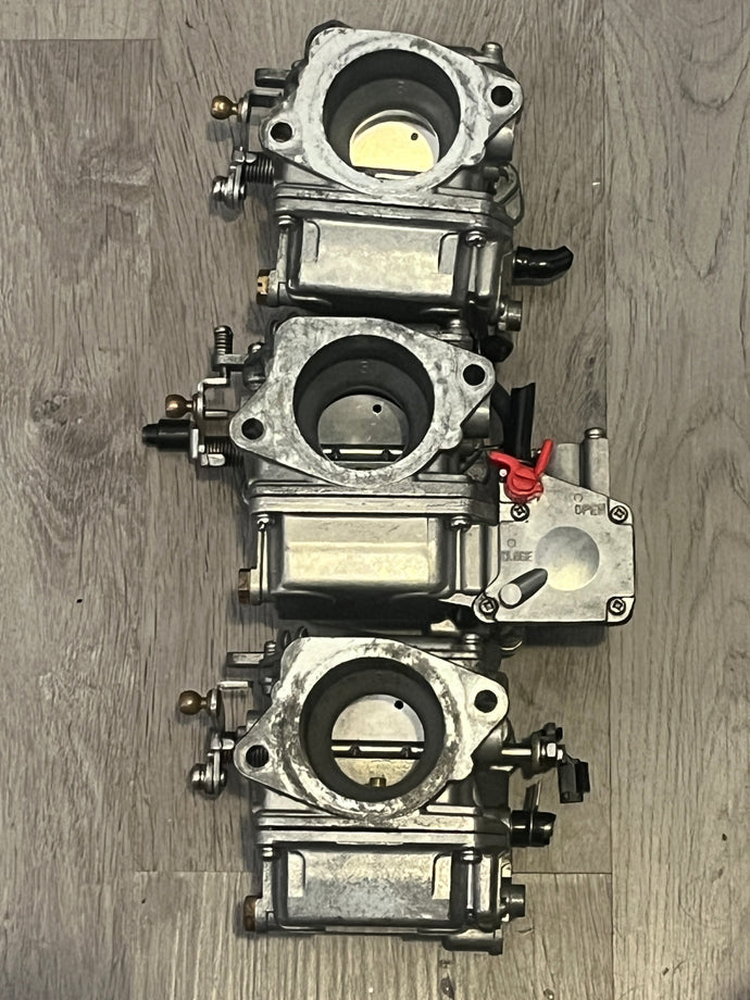 90 hp Yamaha CARBURETOR SET 6H1-14301-30-00 14302 14303 TWO STROKE 2004-2009