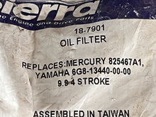 Load image into Gallery viewer, 9.9 hp Mercury Yamaha Sierra 18-7901 OIL FILTER ELEMENT 825467A1 6G8-13440-00-00 four stroke
