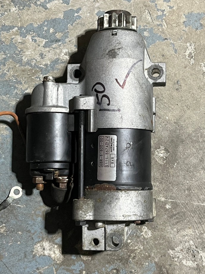 f 150 hp Yamaha 6BR-81800-01-00 STARTING MOTOR four stroke 130 200 225 250 hp GENUINE 2011-18