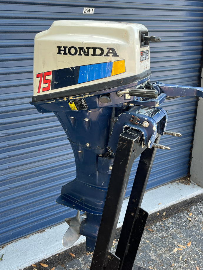 BF 7.5 hp Honda four stroke outboard BF75 short shaft tiller steer