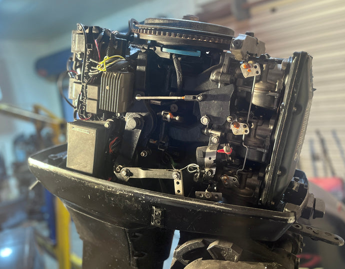 sold june2025——-Freshwater 70 hp Johnson SUPER-CLEAN w great compression 70PLSIS 2001