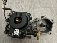 Load image into Gallery viewer, cleaned and relisted july2025—-70 hp Johnson Evinrude 313355 d2 d1 CARBURETOR w linkages, choke solenoid &amp; plunger TWO STROKE oem 0393546 0393547 CARBURETOR with linkages two stroke 1978-88
