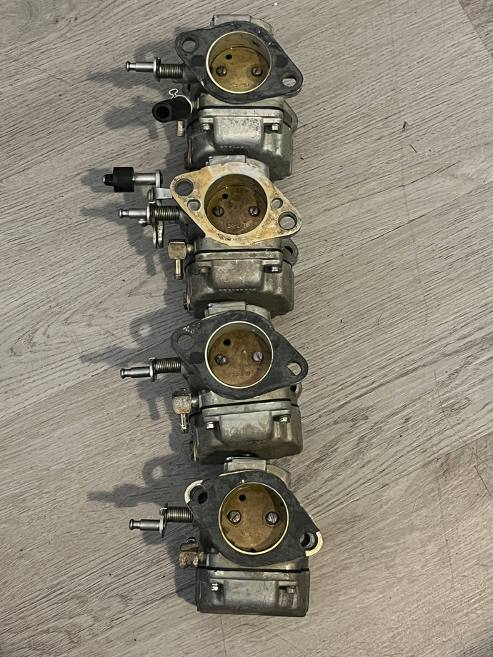 115 hp Mercury WME 11 CARBURETOR SET 3301-9532A12 9532A13 9532A14 9532A15 two stroke 4 Cylinder 1988-1993 3301-9532