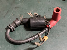 Load image into Gallery viewer, DT 150 175 200 HP Suzuki F6T530 Ignition Coils 6” cord TWO STROKE 1987-99 red boot
