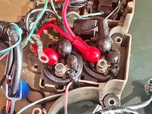 Load image into Gallery viewer, MFS 50 40 hp Tohatsu 3KY761102 CORD ASSY electrical harness 3C8725800 UP SOLENOID blue, 3C8725810 DOWN SOLENOID SWITCH pink, 3H8760400 STARTER SOLENOID, AB33401 trim relay, 3KY069010 BRACKET
