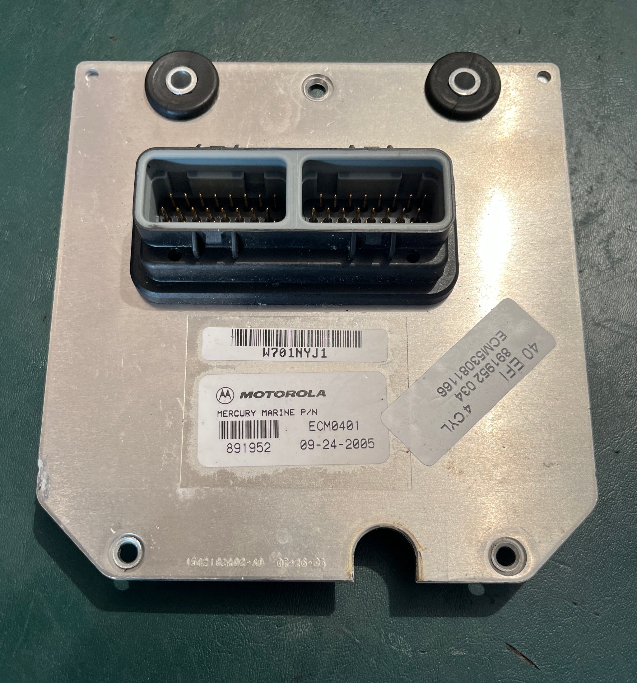 40 hp Mercury ECM Control Unit 891952 ecm0401, 2005 Four Cyinder me0115 96840