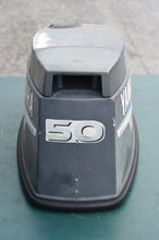 Load image into Gallery viewer, 50 hp Yamaha engine cover 62X-42610-60-4D top cowling, blue stripe Two Stroke
