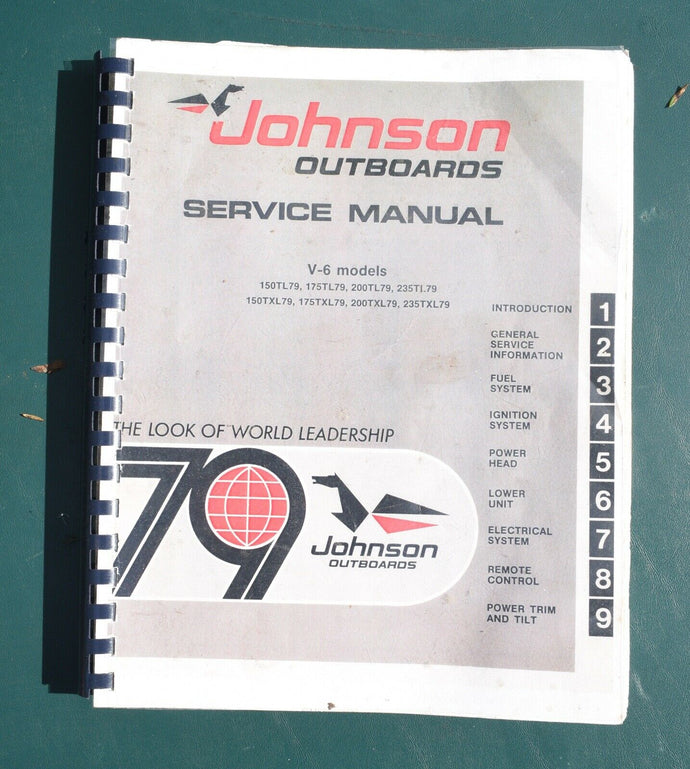 1979 johnson evinrude 150, 175, 200, 235 hp service manual OMC