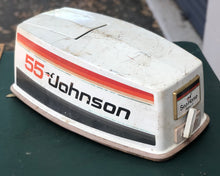 Load image into Gallery viewer, 55 hp Johnson Evinrude engine cover 389307 0389307 top cowl two stroke
