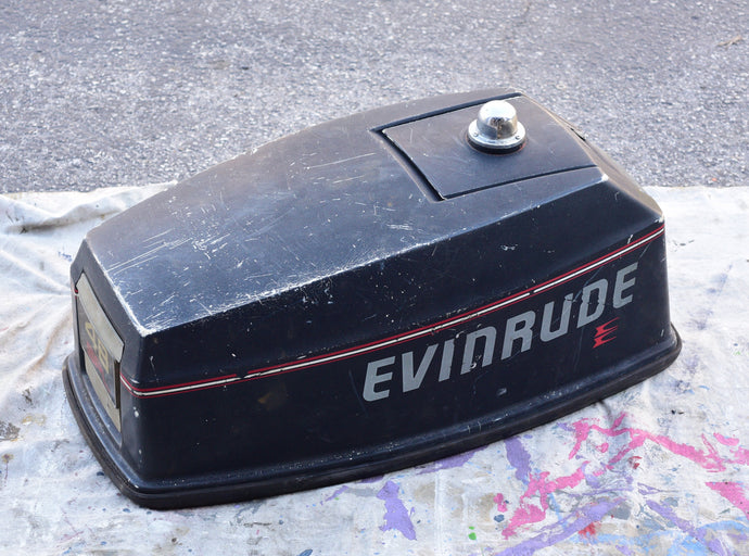 48 HP Evinrude Cowling SPL, OMC Johnson, with light, engine cover, top cowl, lid