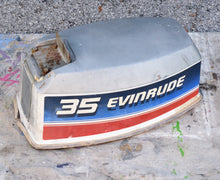 Cargar imagen en el visor de la galería, 35 HP Evinrude Cowling, Johnson OMC, engine cover, top cowl, hood
