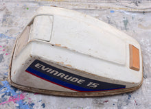 Load image into Gallery viewer, 15 HP Evinrude 0279748 MOTOR COVER Cowling, OMC engine cover, top cowl, lid
