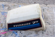 Load image into Gallery viewer, 7.5 HP Evinrude Cowling, OMC Johnson 1980s engine cover, top, lid, cowl
