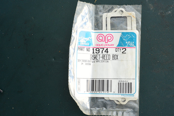 120 - 300 hp OMC 332266 Reed Box Gasket block, Aqua Power Morse Controls 1974