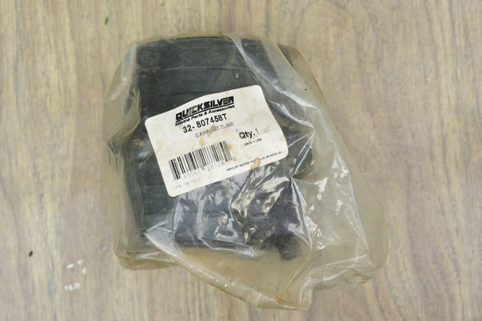 Mercruiser Quicksilver OEM 32-807458T exhaust tube OEM V6 4.3 Liter, 9-72804, 18-2770