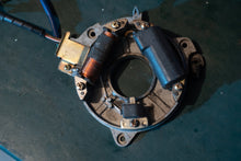 Load image into Gallery viewer, 9.9 15 20 25 hp Yamaha 6E7-85560-A0-00 BASE ASSY, 6E7-85520-70-00 CHARGE COIL, 6E7-81303-A0-00 LIGHTING COIL, 6E7-85580-70-00 PULSER COIL two stroke outboards 1984-1994
