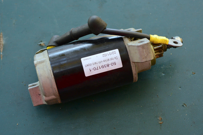 F 40 HP Yamaha Mercury Starting Motor Assy 67C-81800-00-00 - 2003 YamaMerc Four Stroke 3 Cylinder Outboard