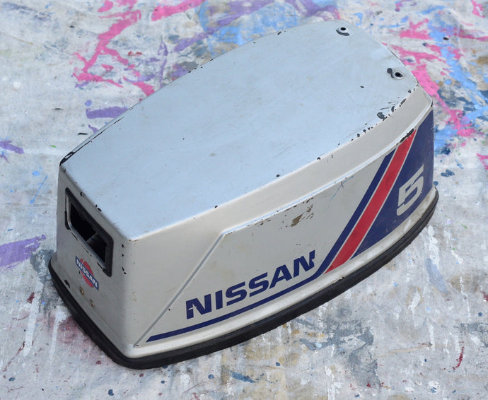 5 HP Nissan Cowling, Tohatsu engine hood, top, cover lid