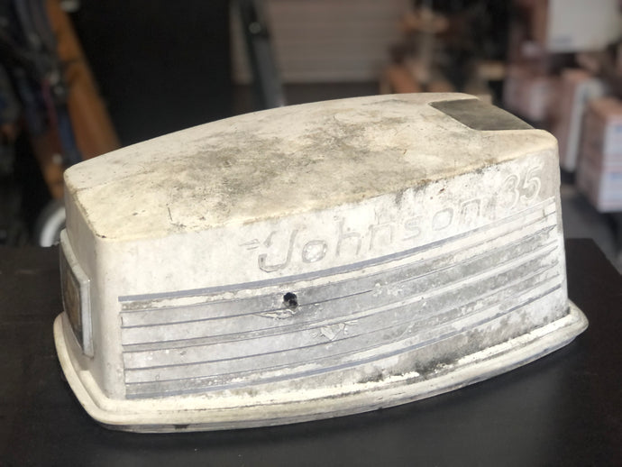 35 hp Johnson 0392087 MOTOR COVER ASSY, Top Cowl, engine cover hood cowling, Evinrude two stroke